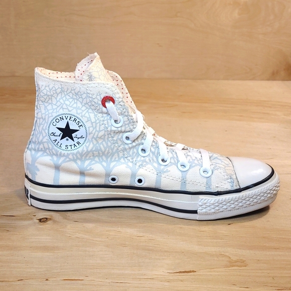 Converse Chuck Taylor All Star White Blue Canvas Sneakers - Picture 1 of 10